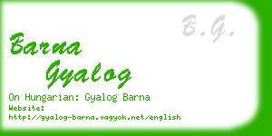 barna gyalog business card